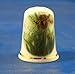 Porcelain China Collectable Thimble - Japanese Iris with Free Gift Box