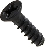 Steel Thread Rolling Screw for Plastic, Black Oxide Finish, 82 Degree Flat Head, Phillips Drive, #6-19 Thread Size, 1/2" Length (Pack of 100)