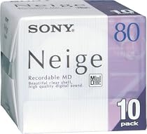 Sony Neige 80 minute blank minidisc 10 disc pack