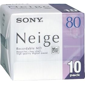 Sony Neige 80 minute blank minidisc 10 disc pack