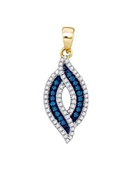 0.30CTW BLUE DIAMOND MICRO-PAVE PENDANT