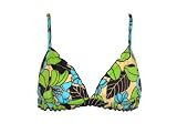 Maia Tropical Swimsuit Top w/Ruffles M
