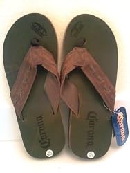 Corona Extra Mens Leather Sandals in Brown