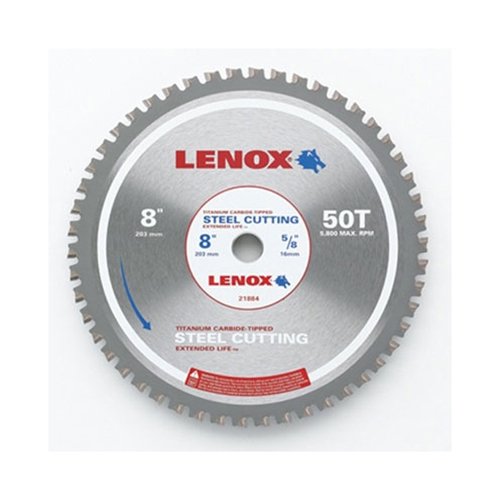 Lenox Tools 21884ST800050CT Metal Cutting Circular Saw Blade 8-Inch by 50 Teeth SteelB0029102DI : image