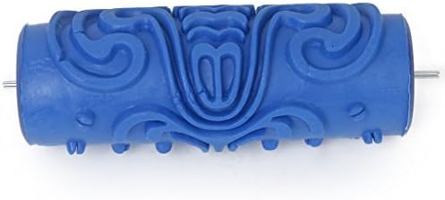 15cm Wall Empaistic Decoration Flower Pattern Painting Roller for Decoration Machine - Blue by OIBRIRHEQRGJB