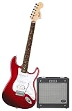 Squier by Fender Stop Dreaming-Start Playing Set: Affinity Strat HSS w/ G, DEC Jr, Metallic Red