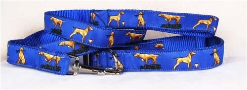 Designer Vizsla Dog Leash - Green Vizsla Leash - Six Feet Long - Made in USA