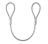 Braun 8112D3SS Drahtseil 1500 kg Tragkraft mit 2 Schlaufen, 12 mm Durchmesser, 3 m L&auml;nge