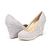DREAM PAIRS ASH-P Women's Elegant Closed Toe Wedge Platform Pumps Shoes