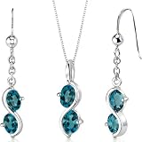 2 Stone 3.75 carats Oval Shape Sterling Silver London Blue Topaz Pendant Earrings Set Free Shipping 41NWeaWJoyL. SL160 2 Stone 3.75 carats Oval Shape Sterling Silver London Blue Topaz Pendant Earrings Set Free Shipping