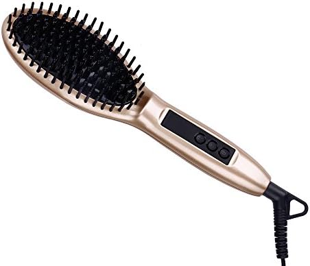 Holigoo Hair Straightener, Metal Ceramic Heating for Silky Frizz-Free Hair, Adjustable Temperature, Auto Lock, 30-Min Timer, Anti-Scald (Golden)