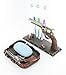 Six Shooter Belt Buckle Bathroom Set - Toothbrush Holder & Soap Dish Western Pistol Gun Decor