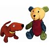 Dog & Bear Doll Pair