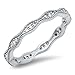 Oxford Diamond Co New Eternity Band Cubic Zirconia .925 Sterling Silver Ring Sizes 4-12