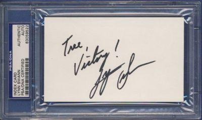 Lynn Swann Steelers Signed 3x5 Index Card PSA/DNA - Signed NFL Football Cards