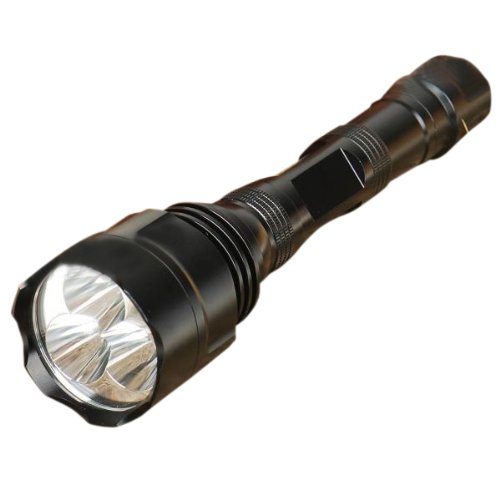  FandyFire STL-V2 CREE XM-LT6 5-Mode 3000-Lumen White 3-LED Flashlight Flashlamp Torch - Black (2 x 18650) 