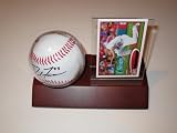 David Freese St. Louis Cardinals Signed Autographed Baseball & Wood Case Plus Card Coa