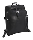 pik&eacute; exklusiver Rucksack "Strega" Leder (schwarz) - pik&eacute;