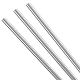 Ableware 745670170 Reusable Rigid Clear Plastic Straws (Bag of 3)