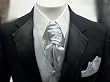 New Men's Seven Piece Black and Silver Tuxedo Suit Vest / Ascot Package