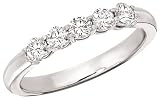 'Airline' Round Shared prong Set Diamond Band 1.00cttw