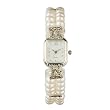 Sterling Silver 2-Row Genuine Pearl Watch