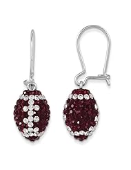 Sterling Silver Swarovski Elements Fayetteville Spirit Football Earrings