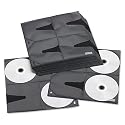 Vaultz Media Binder Sleeves, 8 CD/Sleeve, 25 EA/PK, Black