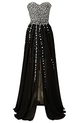 Sweetheart Crystal Jeweled Crystals Lace-Up Chiffon Evening Dress 