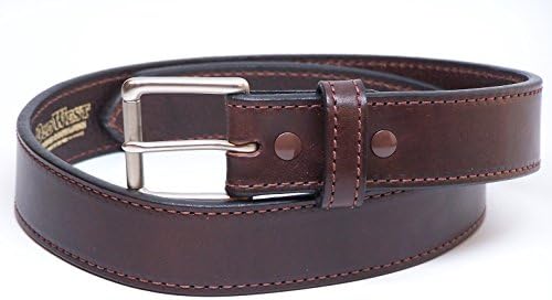 Mens Premium CCW Leather Belt Made in USA Brown 36 inch