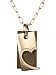 14K Yellow Gold and Ebony Wood Sliding Heart Pendant, Enhanced with Pave Set Diamonds, Set on a 17 Open Link Necklace.