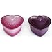 Le Creuset Stoneware Sweet Hearts, Set of 2 Heart Ramekins with Lid, Cassis and Rose