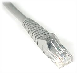 Tripp Lite N201-014-GY Cat6 Gigabit Gray Snagless Molded Patch Cable RJ45M/M - 14 feet