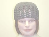 Cp110dg, Hand Crocheted Dark Gray Gimp Skull Cap for Men, Women and Teens.