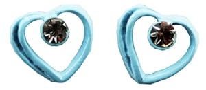Heart Earring - Kids Fashion Earrings (Light Blue)