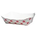 - 8 oz. Red Gingham Paper Food Tray