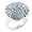 Sterling Silver Blue Mother Of Pearl Swirl Ring