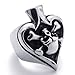 KONOV Vintage Gothic Skull Biker Tribe Ace of Spades Stainless Steel Mens Ring