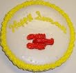 Cookie Cake Pie with Peanut Butter Cookie and Chocolate Chip Cake 9"-Topped with Cherry Lobster Lollipop