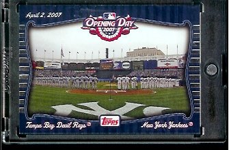 2007 Topps #OD4 Yankee Stadium New York Yankees Opening Day Baseball Card - Mint Condition - In Protective Display Case !