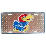 NCAA Kansas Jayhawks Diamond Plate Car Tag