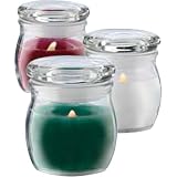 Mark Feldstein & Associate Flameless Candle 4-inch Christmas Red Cinnamon Scent