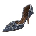 Tyler by Richard Tyler Women's Pinot Frayed Denim High Heel