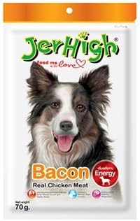 JerHigh Bacon High-quality Dog Snack Great Taste for Great Happiness 70g.