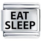 Eat Sleep Italian Charms Bracelet Link