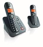 Philips CD1552B/38 schnurloses DECT Telefon mit AB und 2. Mobilteil