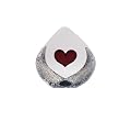 Mats Jonasson 2-Inch by 2-Inch Hand-Etched Swedish Crystal Sculpture, Small Heart