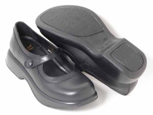 Dansko Mary Jane Clog Cabrio Black , 5.5-6