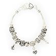 Designer Style Intricate Heart Theme Charm Bracelet Fashion Jewelry