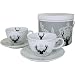 Royal Deer Holiday Silhouette Boxed Porcelain Set of 2 cups and saucers